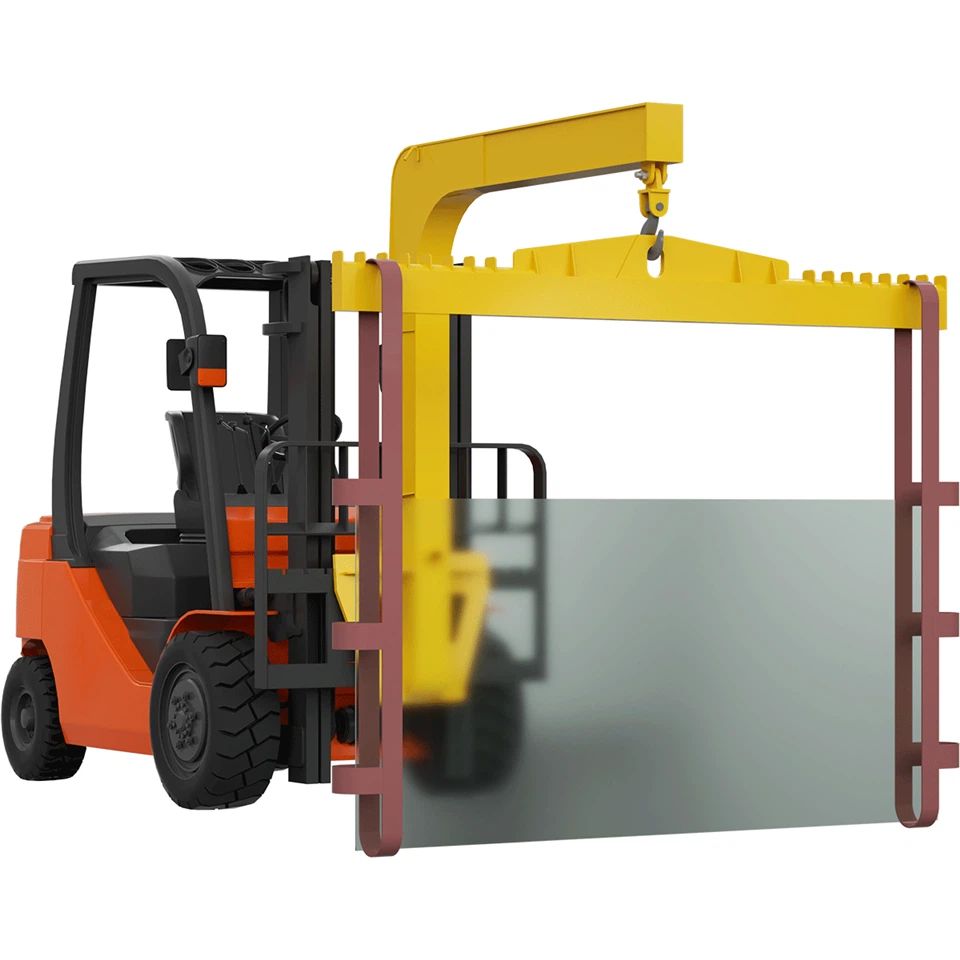 CRANE CYFLWYNO CRANE SLAB Codi Trawst Fforch godi Crane Boom Handler Slab Bwndel Forklift Truck Crane Braich